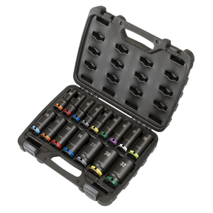 Sealey AK58170M Lock-On™ Deep Impact Socket Set 1/2"Sq Drive 16pc - additional view 2