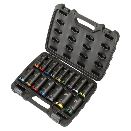 Sealey AK58170M Lock-On™ Deep Impact Socket Set 1/2"Sq Drive 16pc - additional view 2