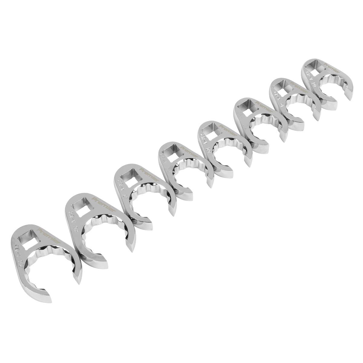 Sealey AK5981 Crow's Foot Spanner Set 1/2"Sq Drive 8pc