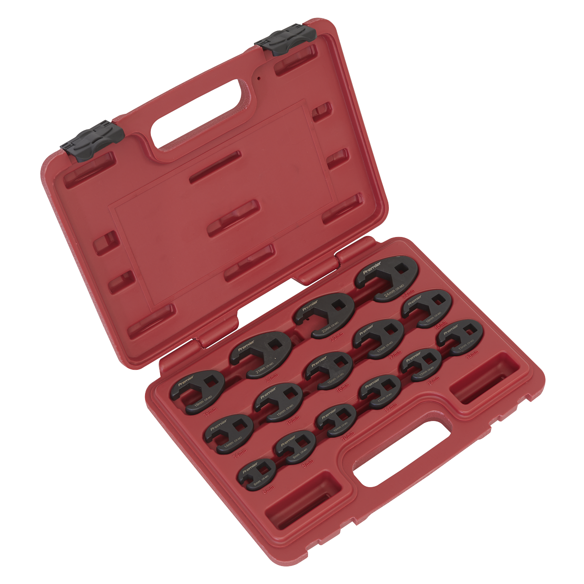 Sealey AK5983 Premier Crow's Foot Spanner Set 3/8"Sq Drive 15pc