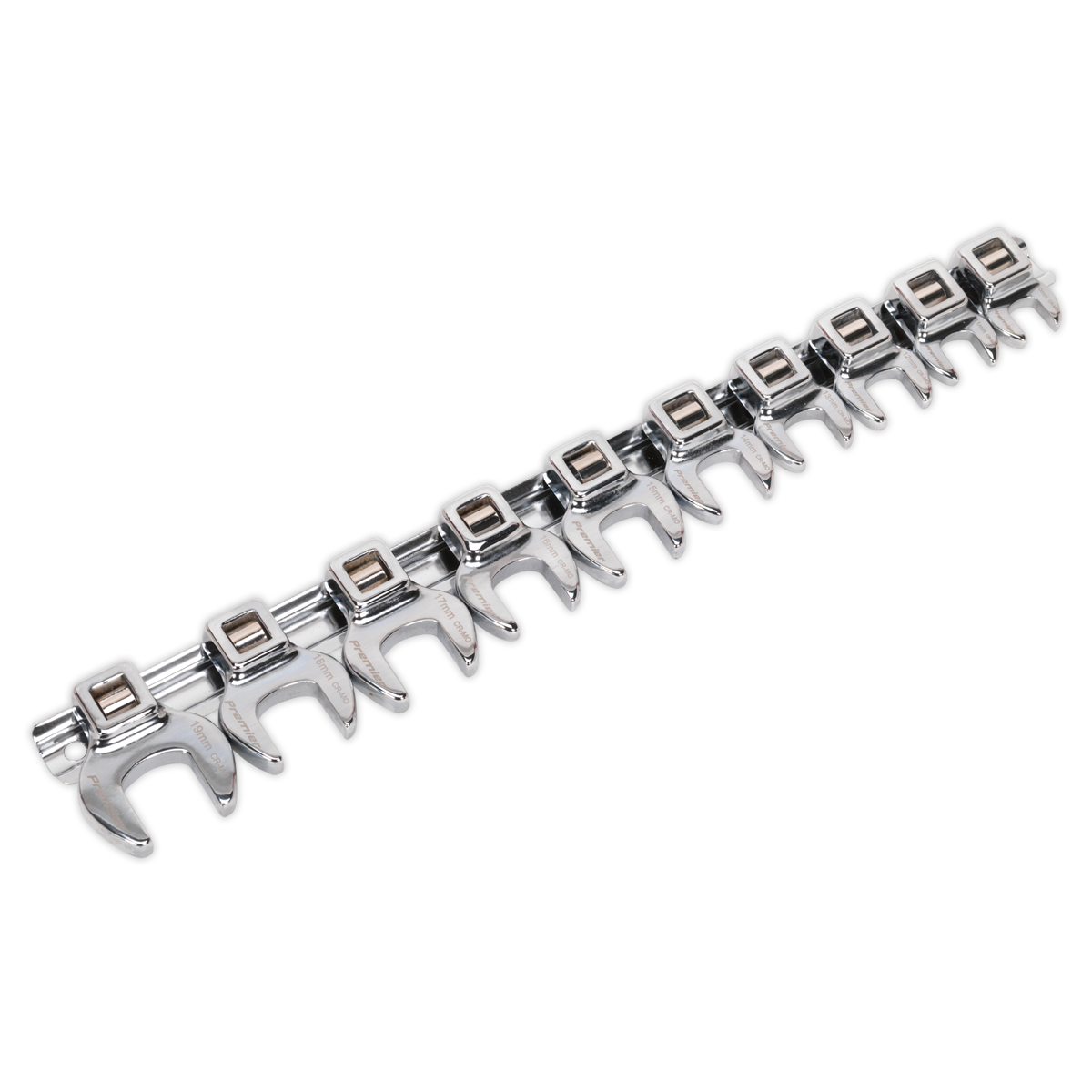 Sealey AK5989 Premier Crow's Foot Open-End Spanner Set 3/8"Sq Drive 10pc