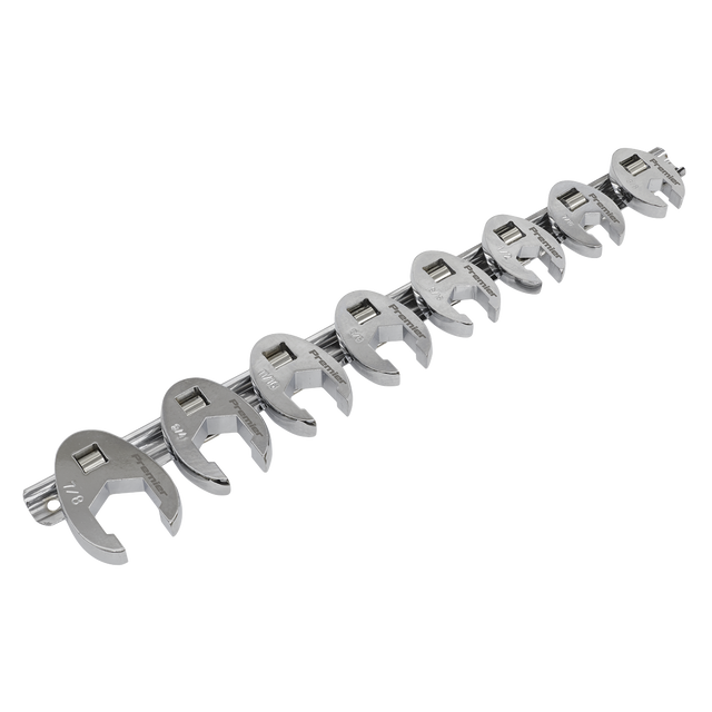 Sealey AK599 Premier Imperial Crow's Foot Spanner Set 3/8"Sq Drive 8pc