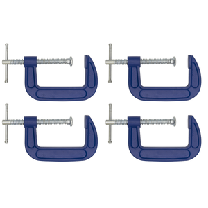 Sealey AK60034 G-Clamp Set 75mm 4pc