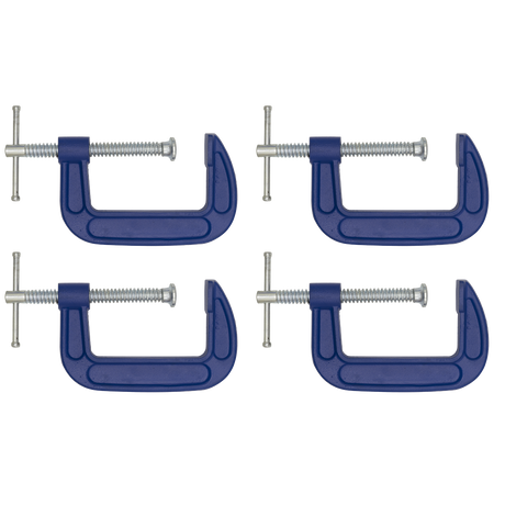 Sealey AK60034 G-Clamp Set 75mm 4pc