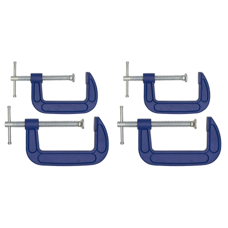 Sealey AK6003SET G-Clamp Set 75mm & 100mm 4pc - additional view 2