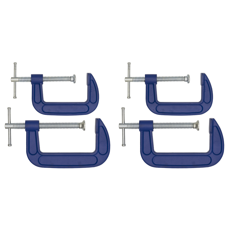 Sealey AK6003SET G-Clamp Set 75mm & 100mm 4pc - additional view 2