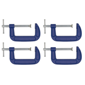 Sealey AK60044 G-Clamp Set 100mm 4pc
