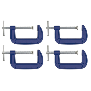Sealey AK60044 G-Clamp Set 100mm 4pc