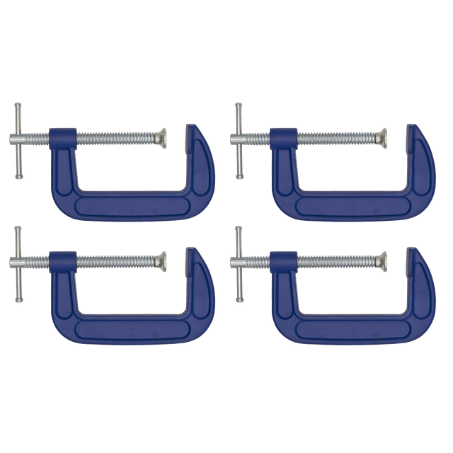 Sealey AK60044 G-Clamp Set 100mm 4pc