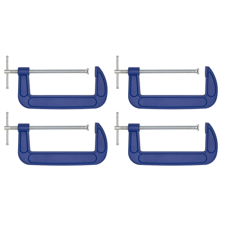 Sealey AK60084 G-Clamp Set 200mm 4pc
