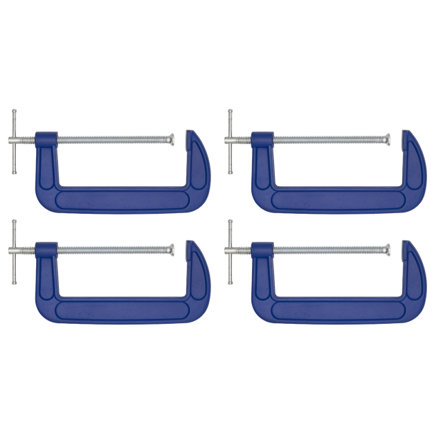 Sealey AK60084 G-Clamp Set 200mm 4pc