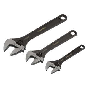 Sealey AK607 Premier Adjustable Wrench Set 3pc