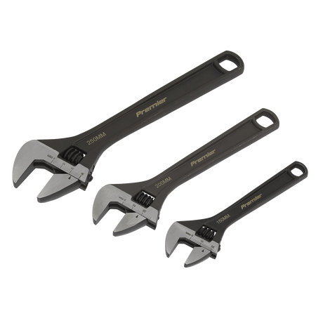 Sealey AK607 Premier Adjustable Wrench Set 3pc