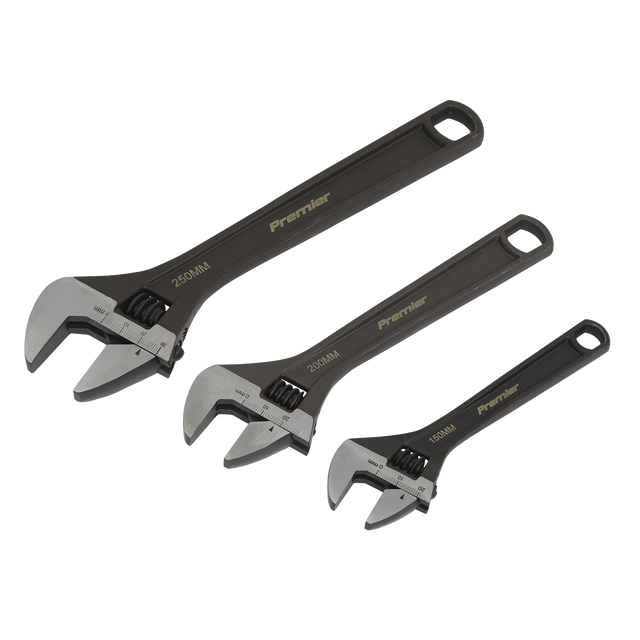 Sealey AK607 Premier Adjustable Wrench Set 3pc