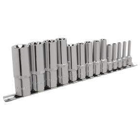 Sealey AK6114 Premier TRX-Star* Deep Socket Set 1/4", 3/8" & 1/2"Sq Drive E4-E24 14pc