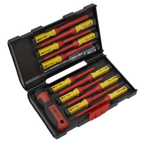Sealey AK6128 Premier Interchangeable Screwdriver Set 13pc - VDE Approved
