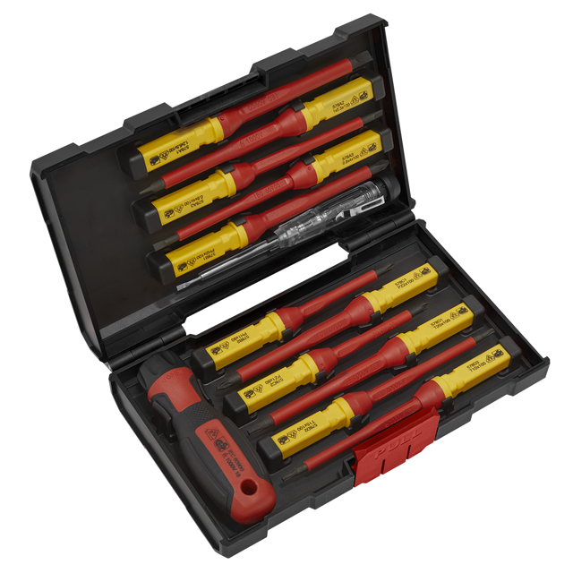 Sealey AK6128 Premier Interchangeable Screwdriver Set 13pc - VDE Approved