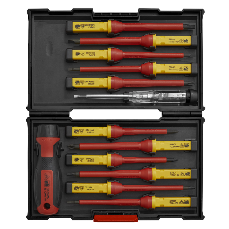 Sealey AK6128 Premier Interchangeable Screwdriver Set 13pc - VDE Approved - additional view 7