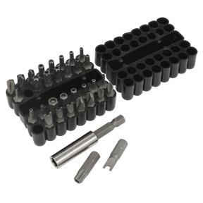 Sealey AK614 Premier Power Tool Security Bit & Magnetic Adaptor Set 33pc