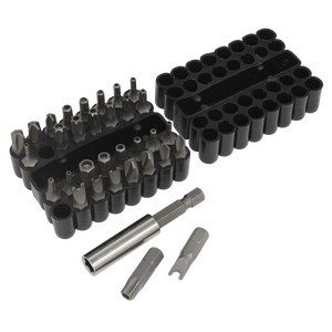Sealey AK614 Premier Power Tool Security Bit & Magnetic Adaptor Set 33pc