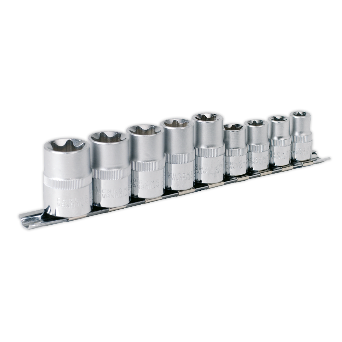 Sealey AK617 Premier TRX-Star* Socket Set 3/8" & 1/2"Sq Drive E10-E14 & E16-E24 9pc
