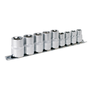 Sealey AK617 Premier TRX-Star* Socket Set 3/8" & 1/2"Sq Drive E10-E14 & E16-E24 9pc