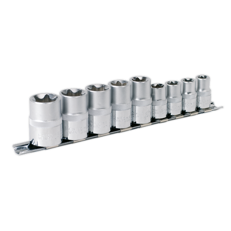 Sealey AK617 Premier TRX-Star* Socket Set 3/8" & 1/2"Sq Drive E10-E14 & E16-E24 9pc