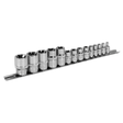 Sealey AK618 Premier TRX-Star* Socket Set 1/4", 3/8" & 1/2"Sq Drive E4-E24 14pc