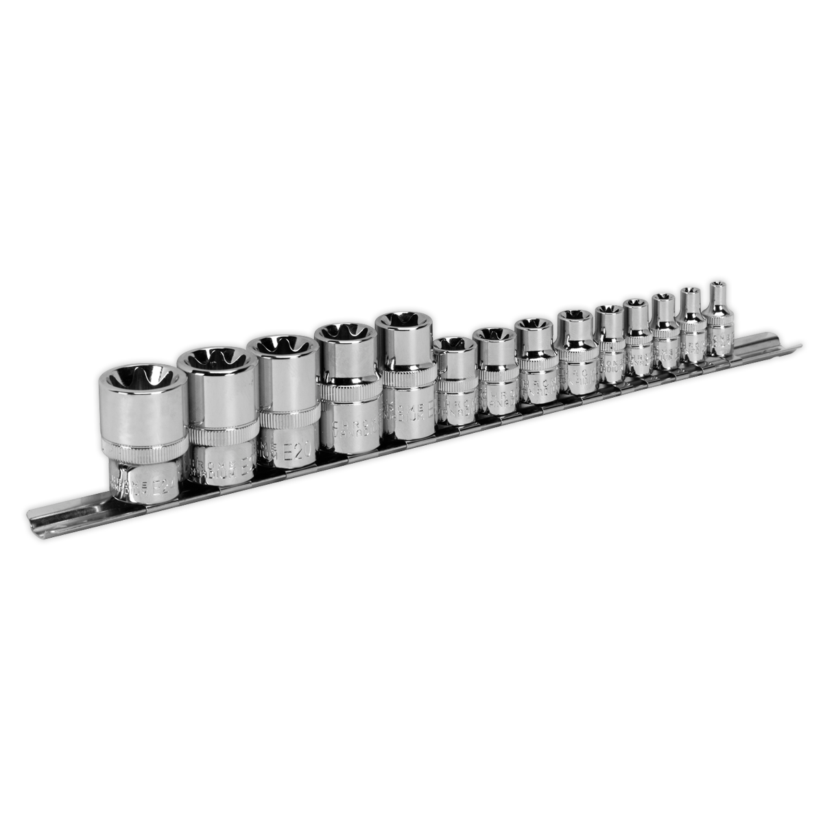 Sealey AK618 Premier TRX-Star* Socket Set 1/4", 3/8" & 1/2"Sq Drive E4-E24 14pc