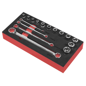 Sealey AK61801 Premier TRX-Star* TRX-Star* Socket & Spanner Set 3/8"Sq Drive 16pc - additional view 3