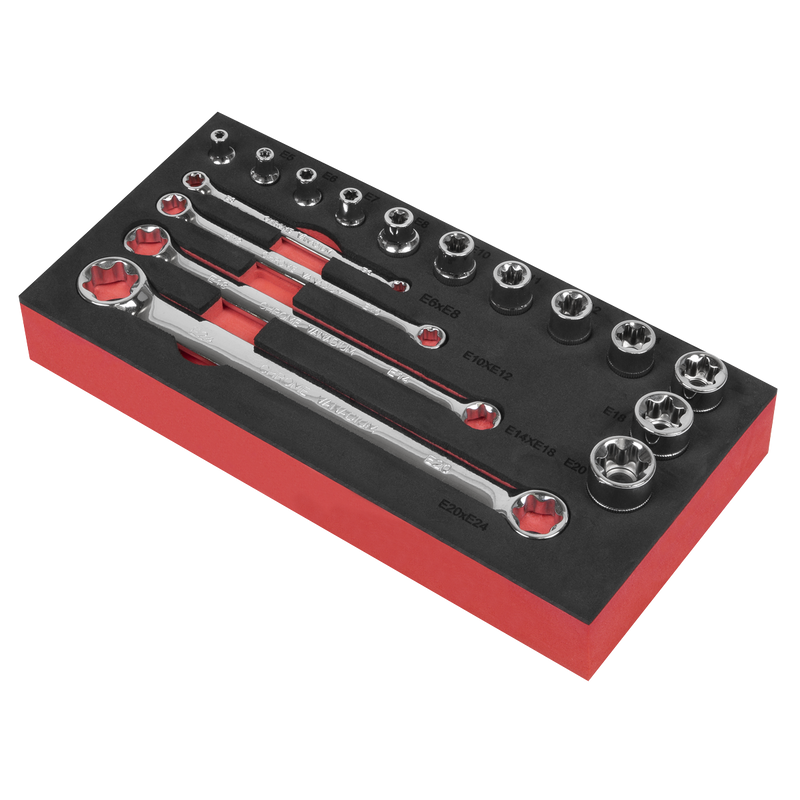 Sealey AK61801 Premier TRX-Star* TRX-Star* Socket & Spanner Set 3/8"Sq Drive 16pc - additional view 3
