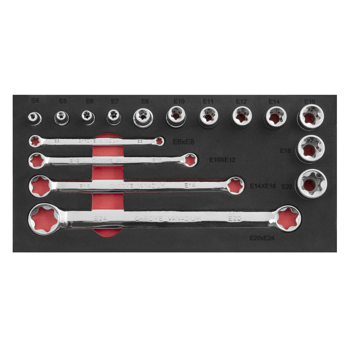 Sealey AK61801 Premier TRX-Star* TRX-Star* Socket & Spanner Set 3/8"Sq Drive 16pc - additional view 4