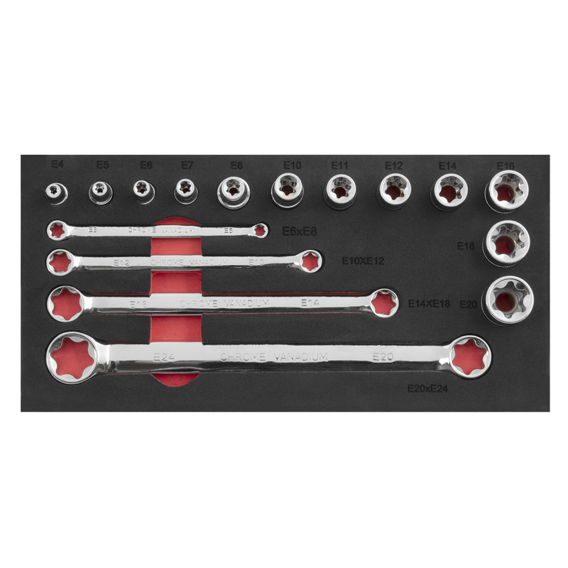 Sealey AK61801 Premier TRX-Star* TRX-Star* Socket & Spanner Set 3/8"Sq Drive 16pc - additional view 4