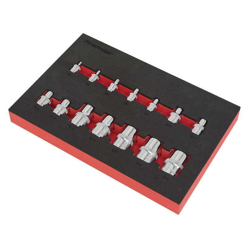 Sealey AK61807 Premier TRX-Star* Socket Set 1/4", 3/8" & 1/2"Sq Drive 14pc - additional view 2