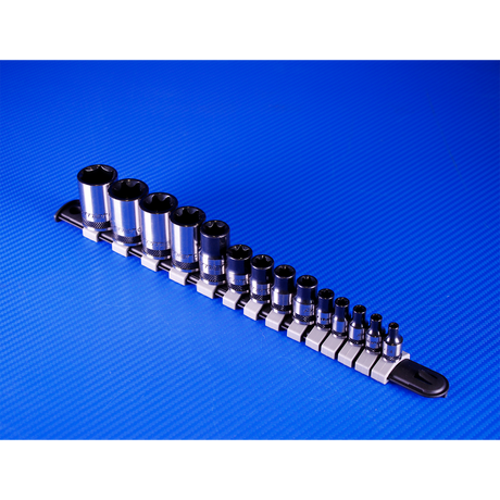 Sealey AK618B Premier Black TRX-Star* Socket Set 1/4", 3/8" & 1/2"Sq Drive E4-E24 14pc - additional view 2