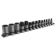 Sealey AK618B Premier Black TRX-Star* Socket Set 1/4", 3/8" & 1/2"Sq Drive E4-E24 14pc