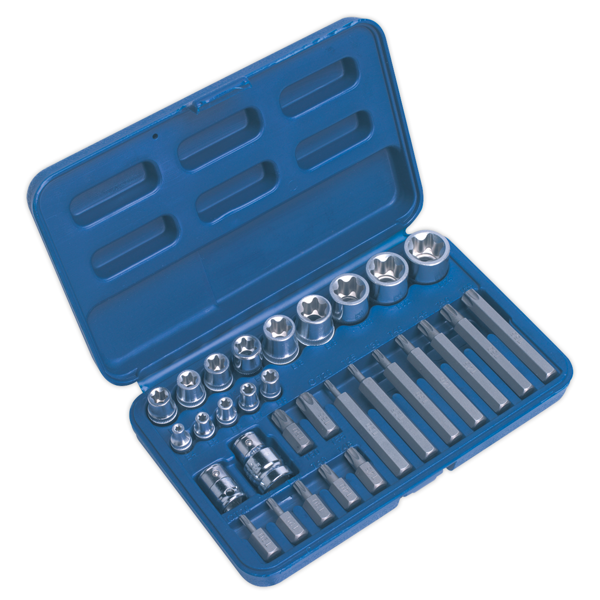 Sealey AK619 Premier TRX-Star* Socket & Bit Set 1/4", 3/8" & 1/2"Sq Drive 30pc