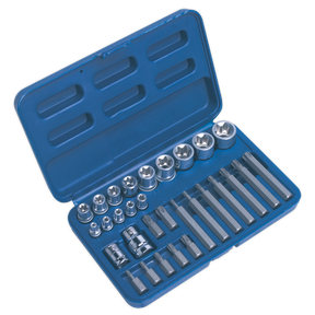 Sealey AK619 Premier TRX-Star* Socket & Bit Set 1/4", 3/8" & 1/2"Sq Drive 30pc