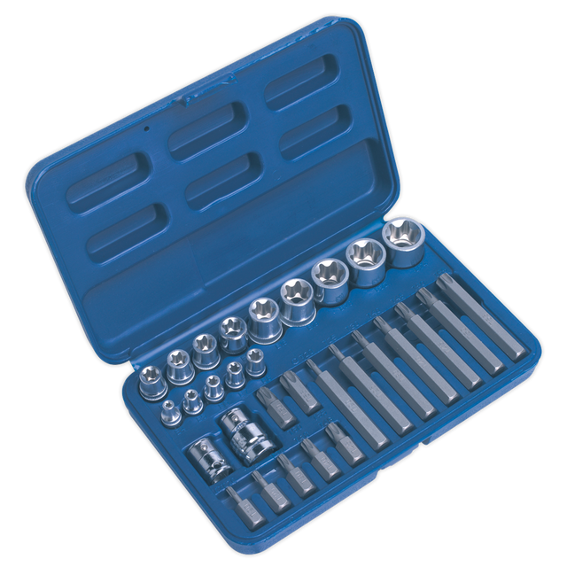 Sealey AK619 Premier TRX-Star* Socket & Bit Set 1/4", 3/8" & 1/2"Sq Drive 30pc