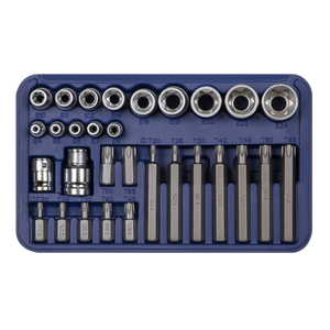 Sealey AK619 Premier TRX-Star* Socket & Bit Set 1/4", 3/8" & 1/2"Sq Drive 30pc - additional view 2