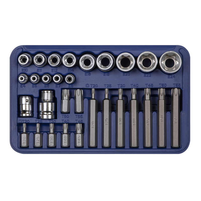 Sealey AK619 Premier TRX-Star* Socket & Bit Set 1/4", 3/8" & 1/2"Sq Drive 30pc - additional view 2