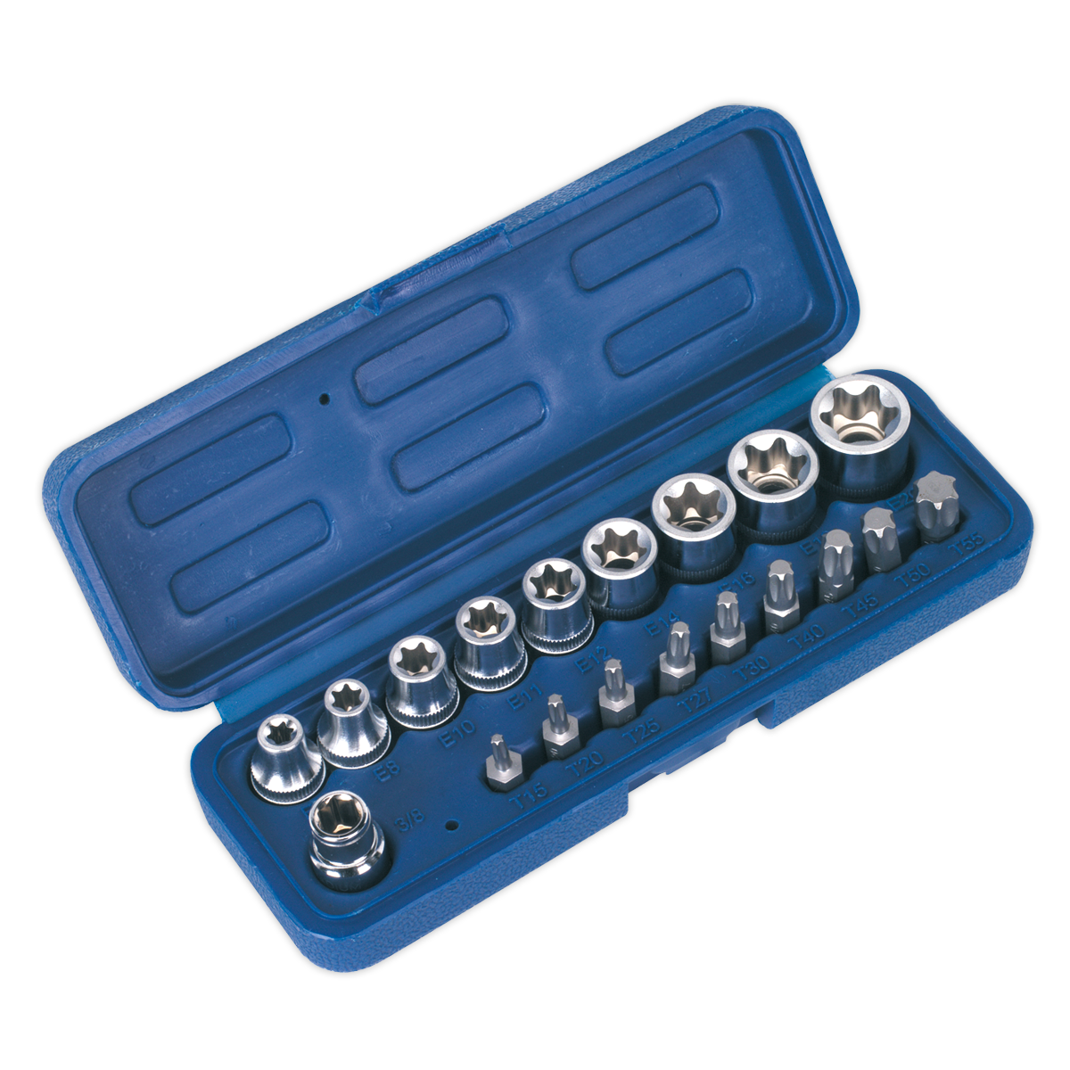 Sealey AK6191 Premier TRX-Star* Socket & Bit Set 3/8"Sq Drive 19pc