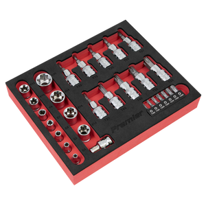 Sealey AK6193 Premier TRX-Star* Socket & Security Bit Set 1/4"Sq & 3/8"Sq Drive 29pc