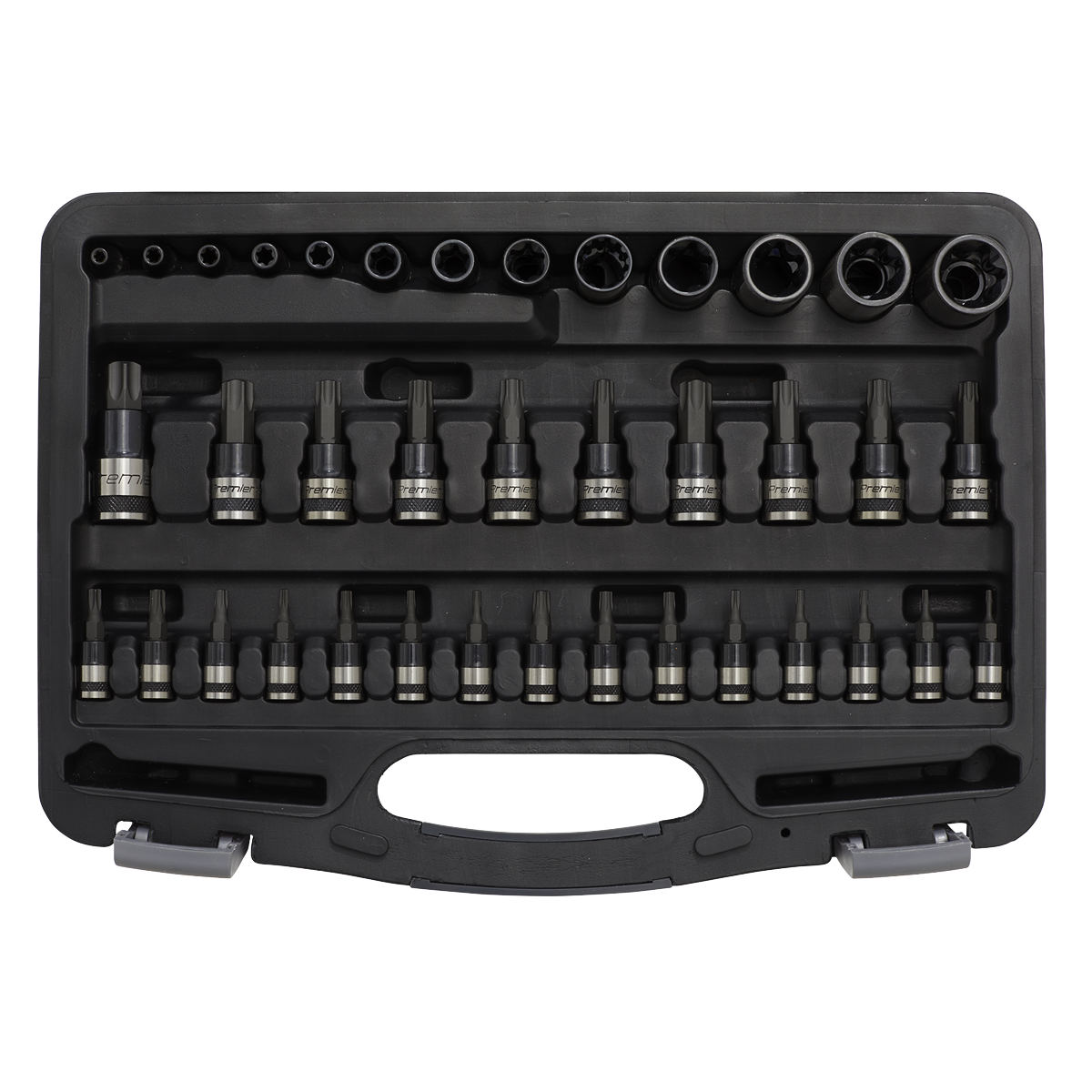 Sealey AK6197B Premier Black TRX-Star* Socket & Security Socket Bit Set 1/4", 3/8" & 1/2"Sq Drive 38pc - additional view 4