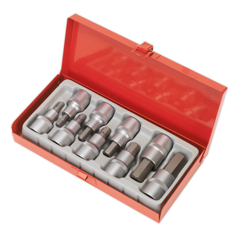 Sealey AK620 Premier Hex Socket Bit Set 1/2"Sq Drive 9pc - additional view 3