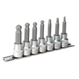 Sealey AK621 Premier Ball-End Hex Socket Bit Set 3/8"Sq Drive 7pc