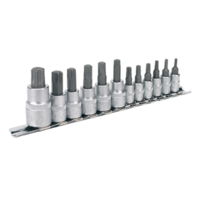Sealey AK6213 Premier TRX-Star* Socket Bit Set 1/4", 3/8" & 1/2"Sq Drive 12pc