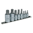Sealey AK6214 Premier Spline Socket Bit Set 1/4", 3/8" & 1/2"Sq Drive 8pc