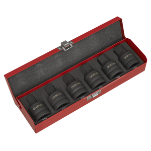 Sealey AK6217 Premier Hex Impact Socket Bit Set 3/4"Sq Drive 6pc