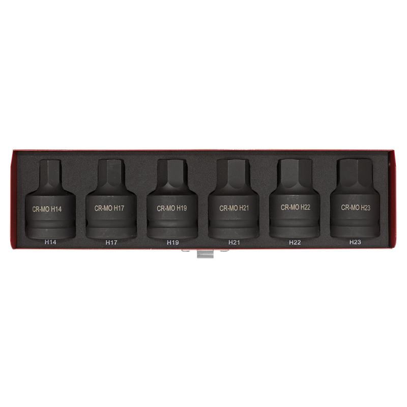 Sealey AK6217 Premier Hex Impact Socket Bit Set 3/4"Sq Drive 6pc - additional view 4